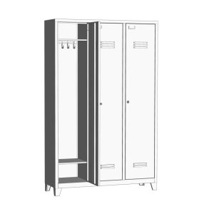 Standart 3'lü Soyunma Dolabı - Görsel 9