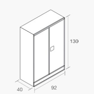 Metal Avadanlık Dolabı 5 Raflı Malzeme Dolabı - Görsel 3