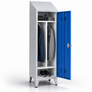 Eğimli Kirli Temiz Bölmeli Tekli Soyunma Dolabı - Görsel 1