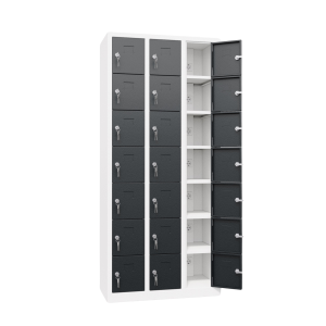 21 Gözlü Elektrik Prizli Metal Dolap