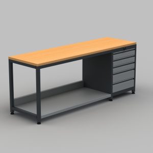 200’luk Çalışma Masası Çekmeceli - Görsel 3