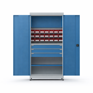 Endüstriyel Malzeme Dolabı 1 Raflı 3 Çekmeceli Panolu Avadanlıklı