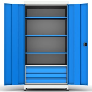 Malzeme Dolabı Üç Çekmeceli Üç Raflı