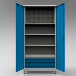 3 Çekmece 3 Raflı Endüstürel Malzeme Dolabı